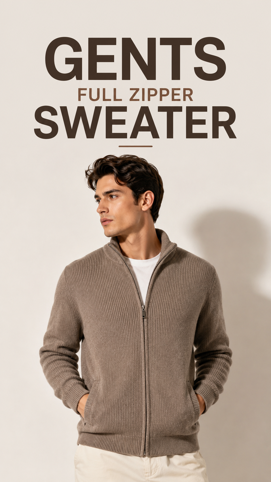 gents full zipper sweater